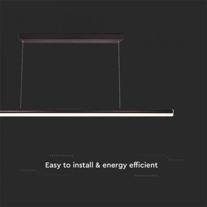LED Csillár zsinóron LED/23W/230V 4000K 120 cm fekete