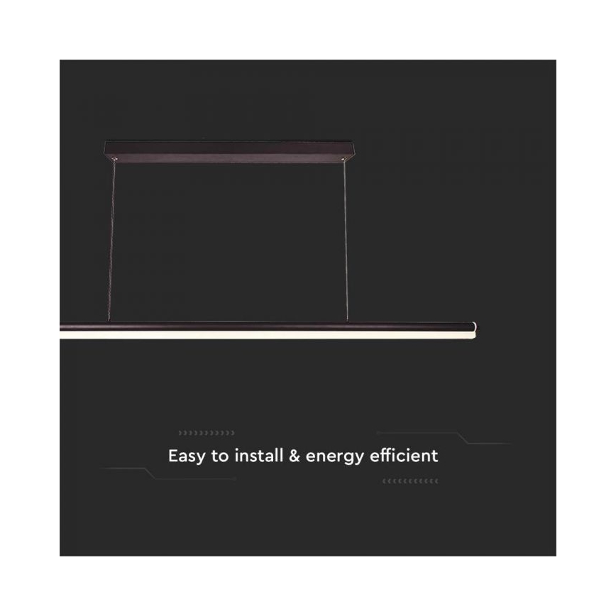 LED Csillár zsinóron LED/23W/230V 4000K 120 cm fekete