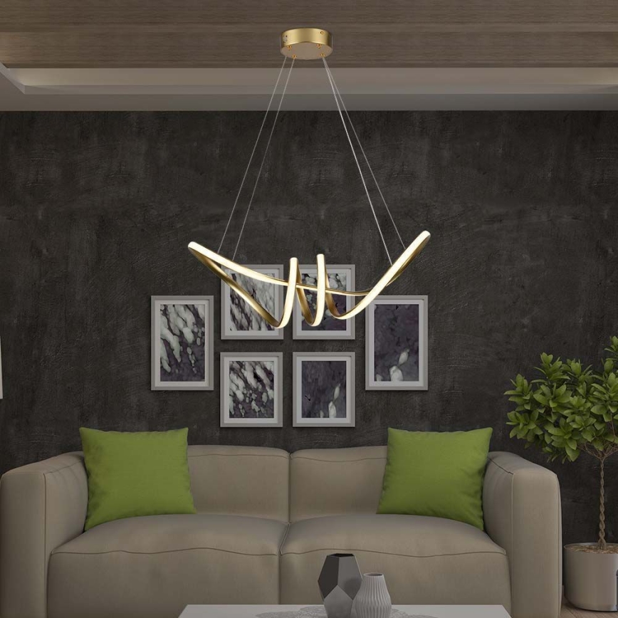 LED Csillár zsinóron LED/24W/230V 3000K arany