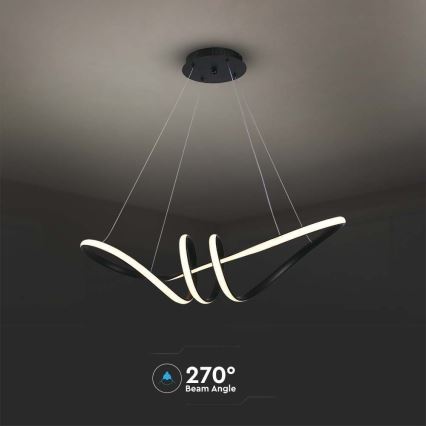 LED Csillár zsinóron LED/24W/230V 3000K fekete