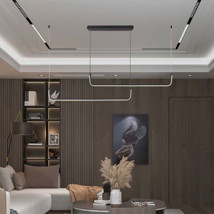 LED Csillár zsinóron LED/24W/230V 4000K fekete