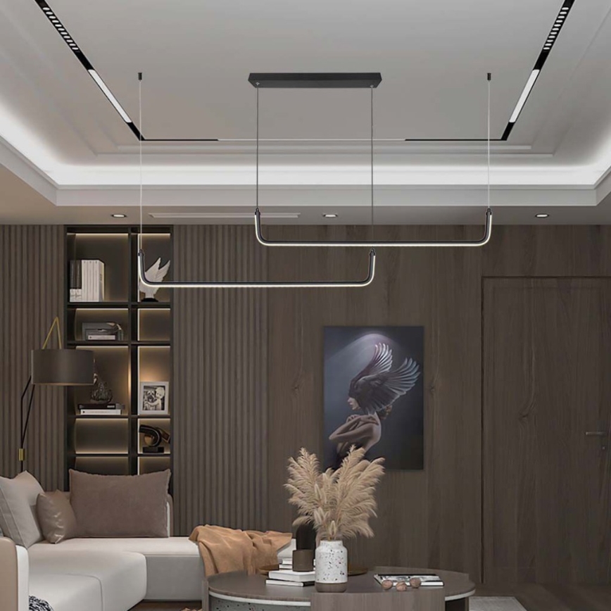 LED Csillár zsinóron LED/24W/230V 4000K fekete