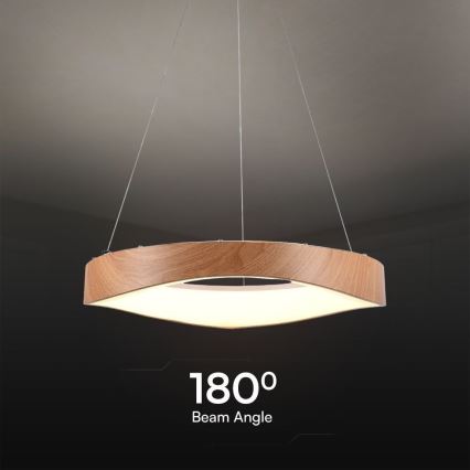 LED Csillár zsinóron LED/25W/230V 3000K ø 50 cm barna