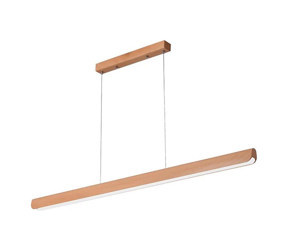 LED Csillár zsinóron LED/26W/230V 4000K 150 cm bükkfa/tömör fa WRL0422