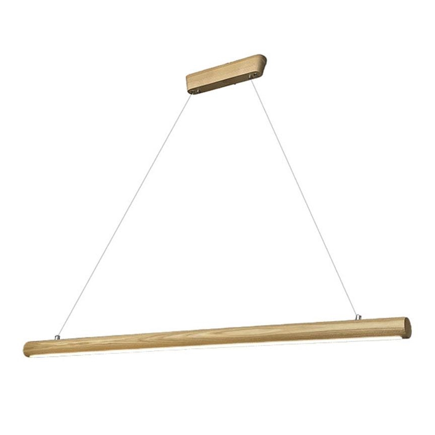 LED Csillár zsinóron LED/26W/230V 4000K 150 cm kőris/tömör fa