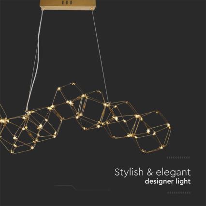 LED Csillár zsinóron LED/28W/230V 3000K arany