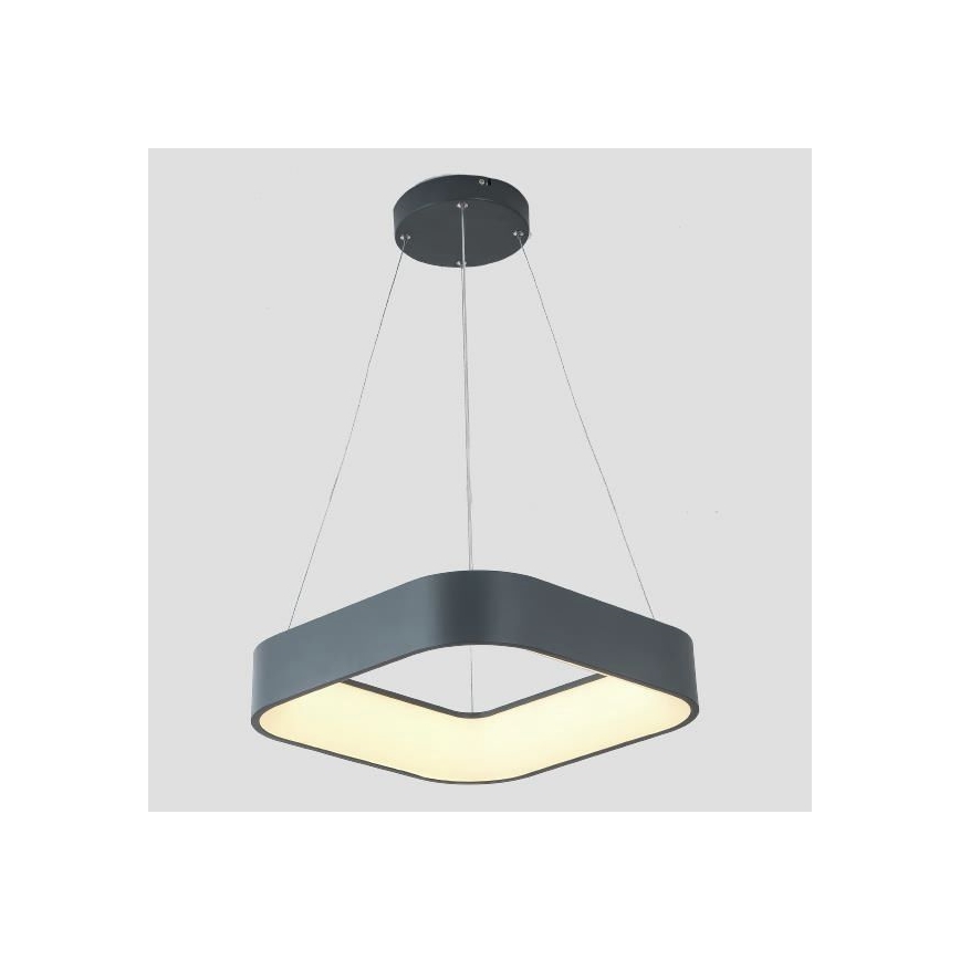 LED Csillár zsinóron LED/30W/230V 3000K 45x45 cm szürke