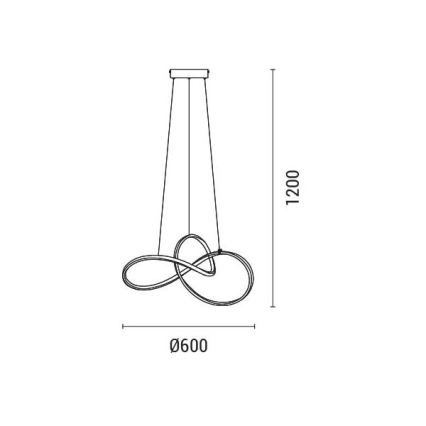 LED Csillár zsinóron LED/30W/230V 3000K