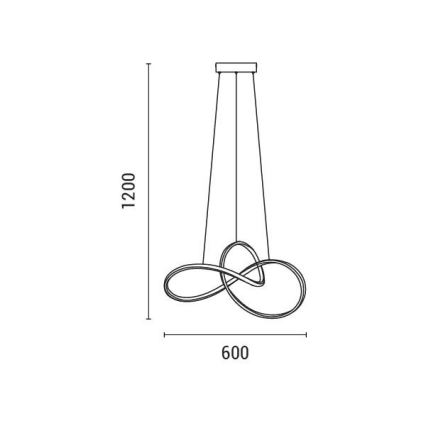 LED Csillár zsinóron LED/30W/230V 3000K