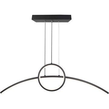 LED Csillár zsinóron LED/30W/230V 4000K 88 cm fekete