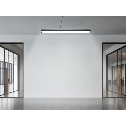 LED Csillár zsinóron LED/32W/230V 4000K átm. 120 cm fekete