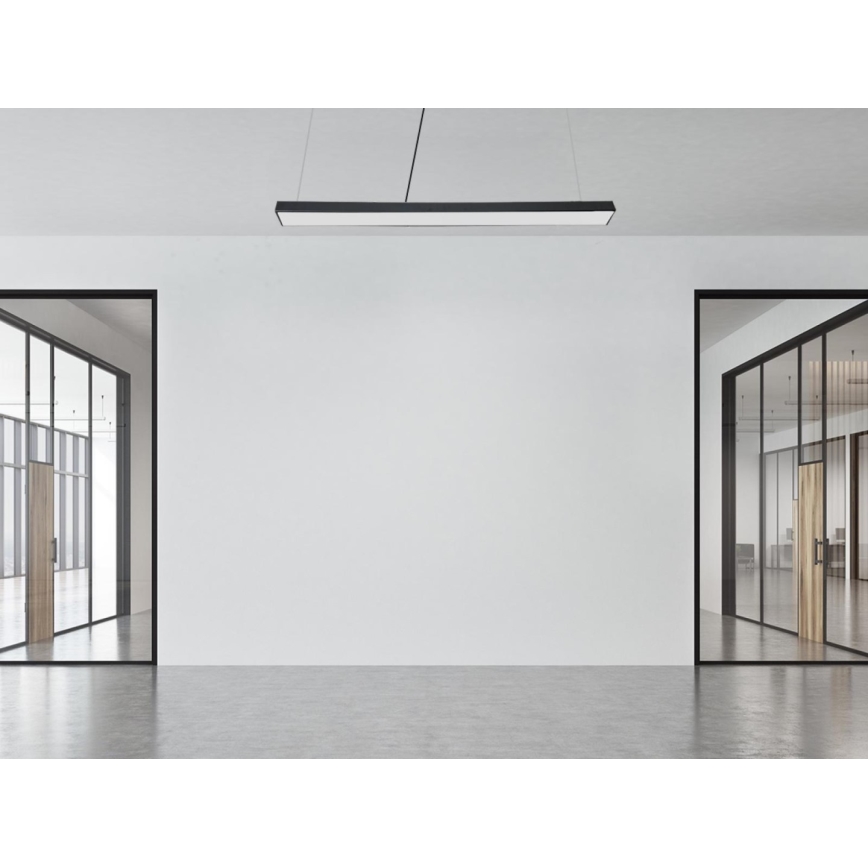 LED Csillár zsinóron LED/32W/230V 4000K átm. 120 cm fekete