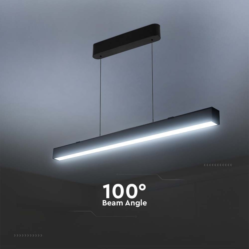 LED Csillár zsinóron LED/40W/230V 3000/4000/6400K fekete