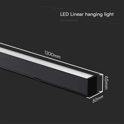 LED Csillár zsinóron LED/40W/230V 3000/4000/6400K fekete