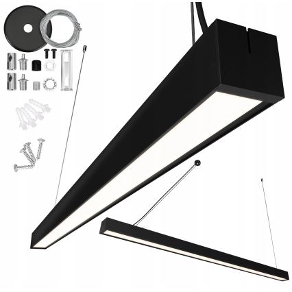LED csillár zsinóron LED/44W/230V 4000K 120 cm fekete