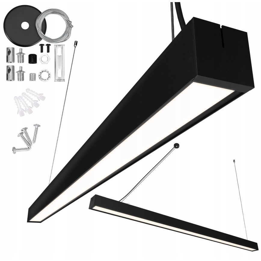 LED csillár zsinóron LED/44W/230V 4000K 120 cm fekete