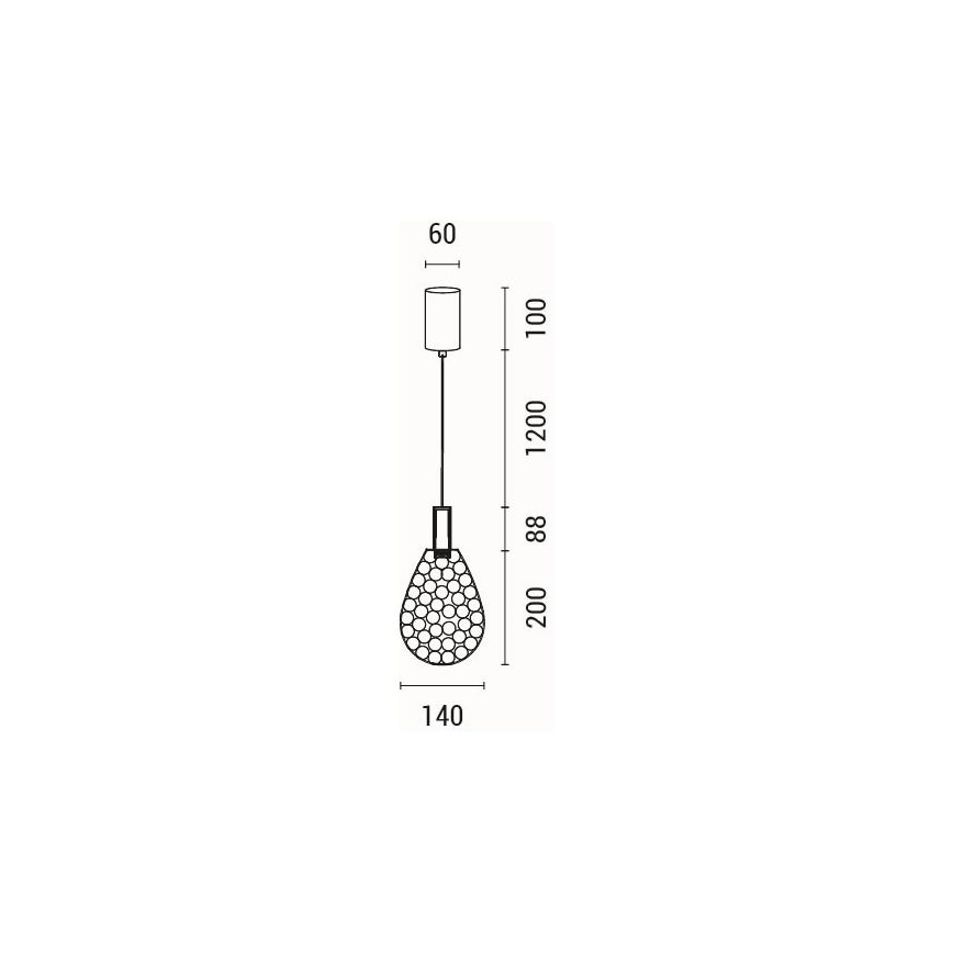 LED Csillár zsinóron LED/6,3W/230V 3000K fényezett króm átm. 14 cm