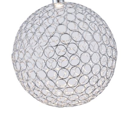 LED Csillár zsinóron LED/6,3W/230V 3000K fényezett króm átm. 25 cm