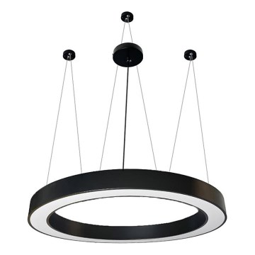 LED Csillár zsinóron LED/60W/230V 4000K átm. 120 cm fekete