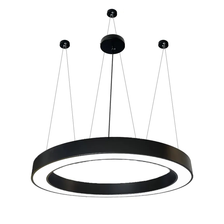 LED Csillár zsinóron LED/60W/230V 4000K átm. 120 cm fekete