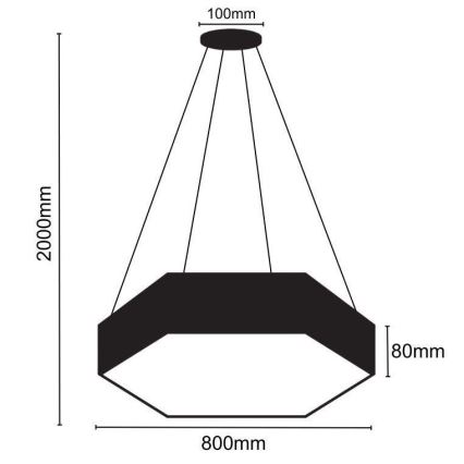 LED Csillár zsinóron LED/70W/230V 4000K átm. 80 cm