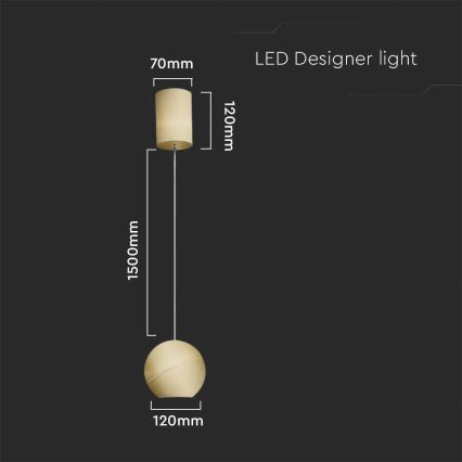 LED Csillár zsinóron LED/8,5W/230V 3000K szürke