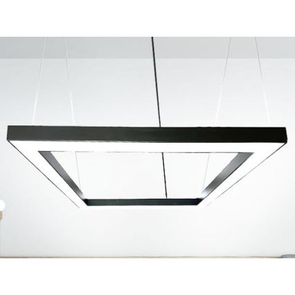 LED Csillár zsinóron LED/80W/230V 4000K 120x120 cm fekete