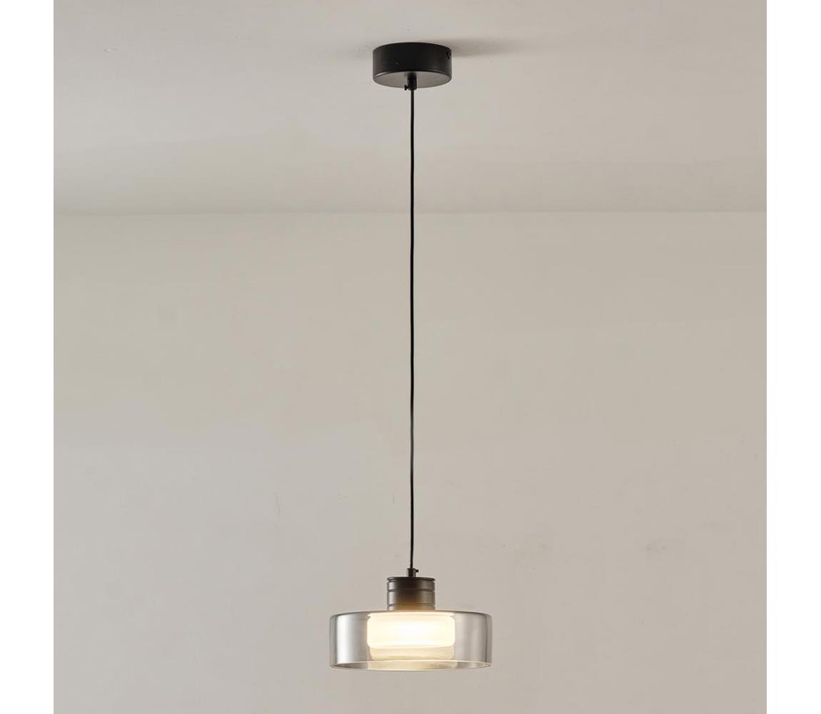 Eurolamp LED Csillár zsinóron LED/8W/230V 3000K fekete/füstös pr. 20 cm 144