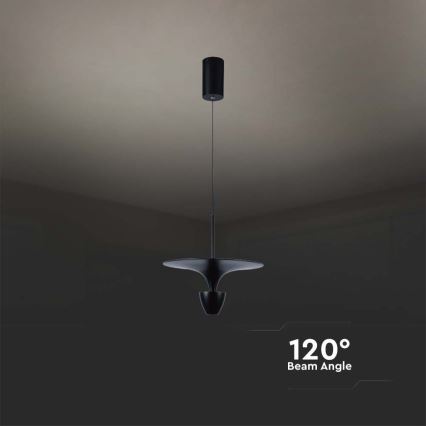 LED Csillár zsinóron LED/9W/230V 3000K fekete