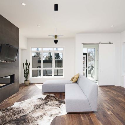 LED Csillár zsinóron LED/9W/230V 4000K fekete/arany