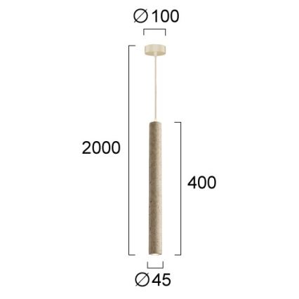 LED csillár zsinóron LEONARD LED/7W/230V bézs