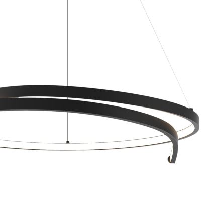 LED Csillár zsinóron LORENZO LED/35W/230V fekete