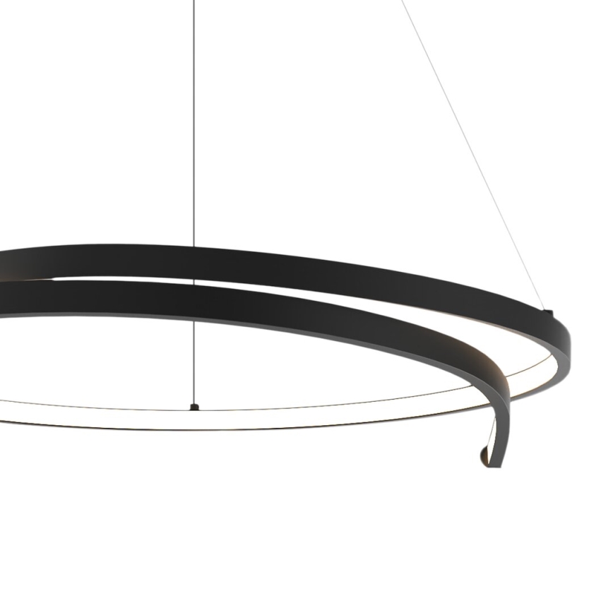 LED Csillár zsinóron LORENZO LED/35W/230V fekete