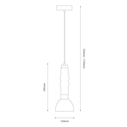 LED Csillár zsinóron LUCCO LED/13W/230V átm. 15 cm arany