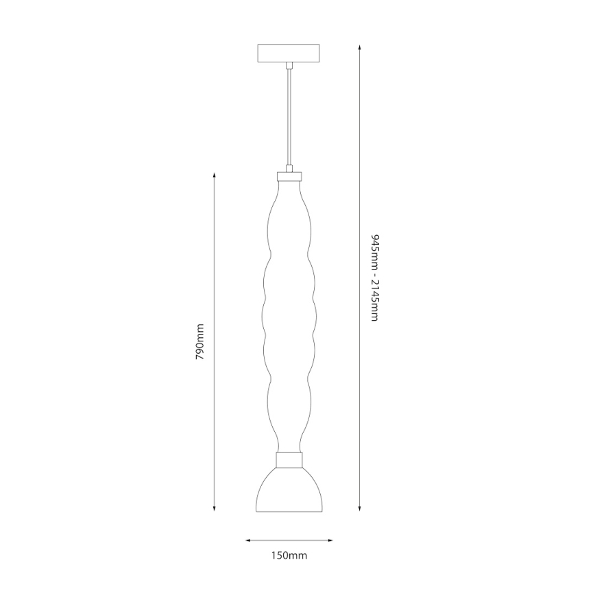 LED Csillár zsinóron LUCCO LED/18W/230V átm. 15 cm arany