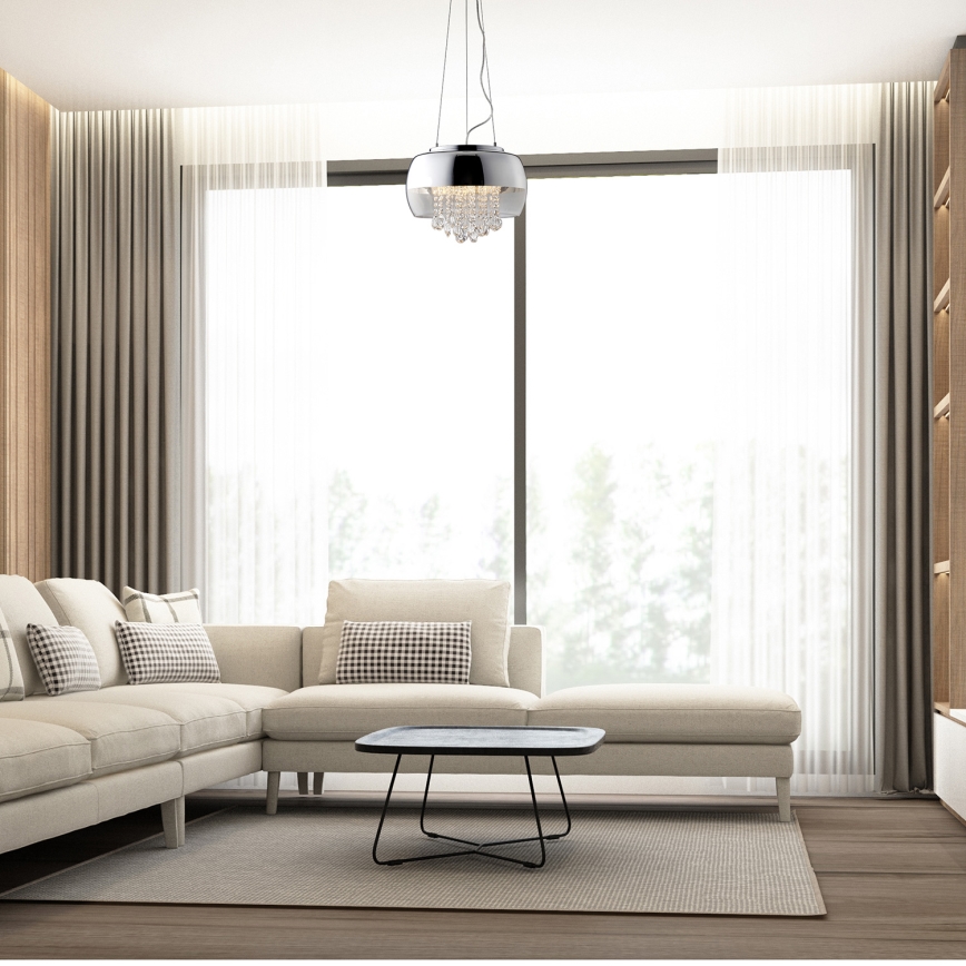 LED Csillár zsinóron LUNA 1xE14/40W/230V