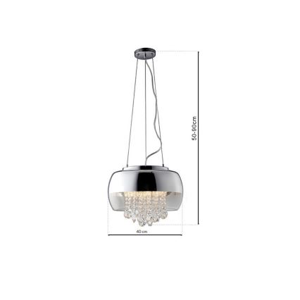 LED Csillár zsinóron LUNA 1xE14/40W/230V