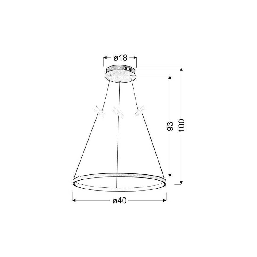 LED Csillár zsinóron LUNE LED/25W/230V