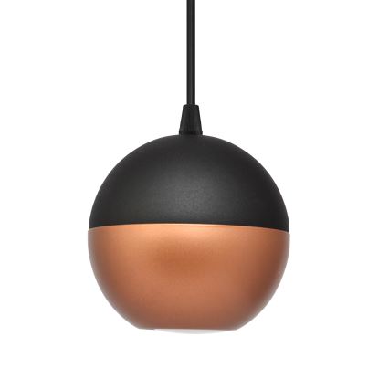LED Csillár zsinóron MIDWAY 1xGU10/4,8W/230V fekete/réz
