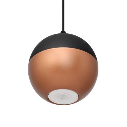 LED Csillár zsinóron MIDWAY 3xGU10/4,8W/230V fekete/réz