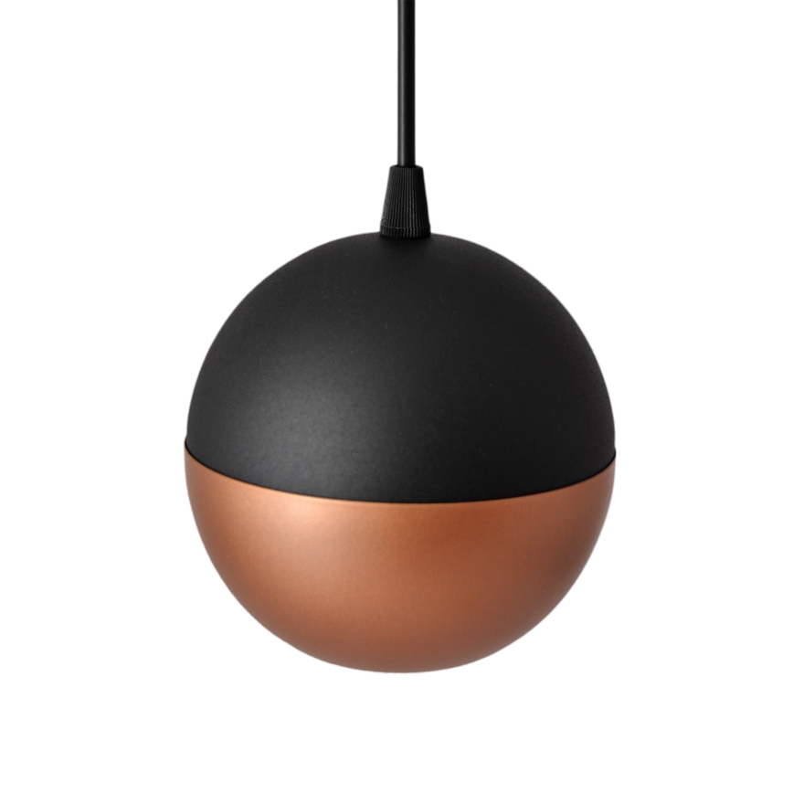 LED Csillár zsinóron MIDWAY 3xGU10/4,8W/230V fekete/réz