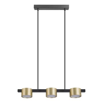 LED Csillár zsinóron MIRELLA 3xGX53/6W/230V arany/fekete