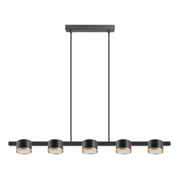 LED Csillár zsinóron MIRELLA 5xGX53/6W/230V fekete