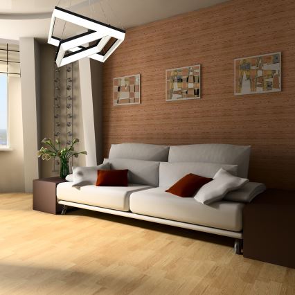 LED Csillár zsinóron NERO 2xLED/80W/230V