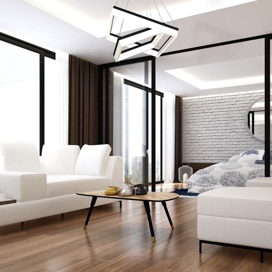 LED Csillár zsinóron NERO 2xLED/80W/230V