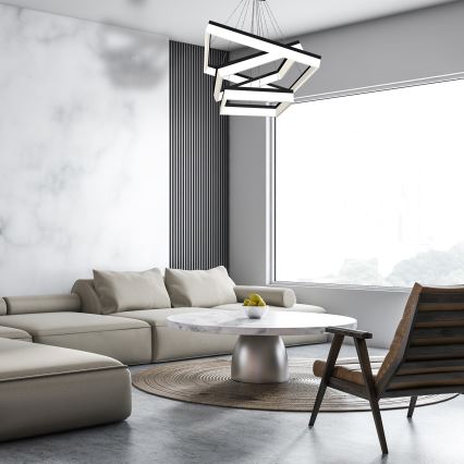 LED Csillár zsinóron NERO 3xLED/140W/230V