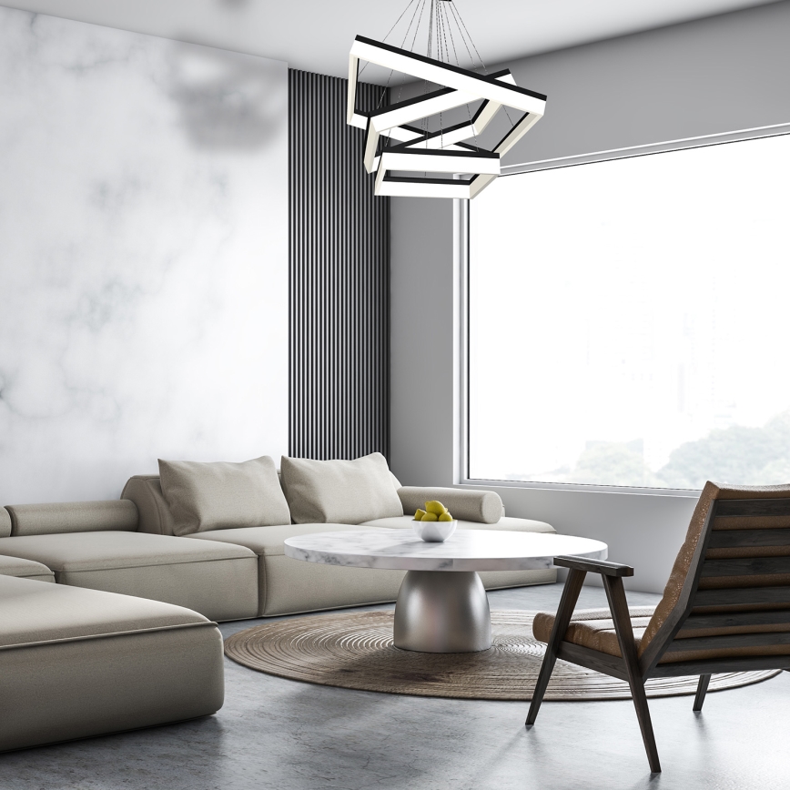LED Csillár zsinóron NERO 3xLED/140W/230V
