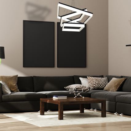 LED Csillár zsinóron NERO 3xLED/140W/230V