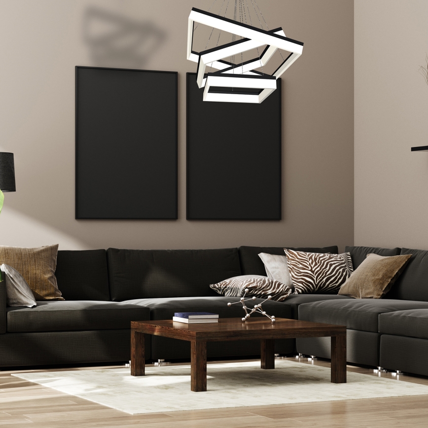LED Csillár zsinóron NERO 3xLED/140W/230V