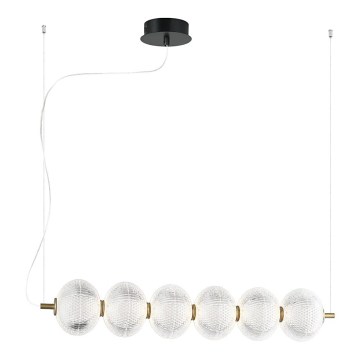 LED csillár zsinóron PELLUCID LED/23W/230V arany/átlátszó